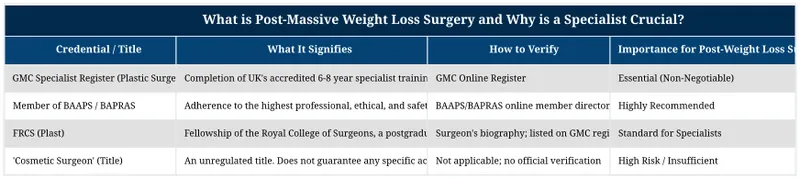 What is Post-Massive Weight Loss Surgery and Why is a Specialist Crucial?