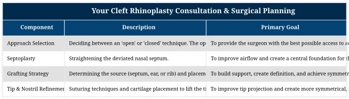 Your Cleft Rhinoplasty Consultation & Surgical Planning