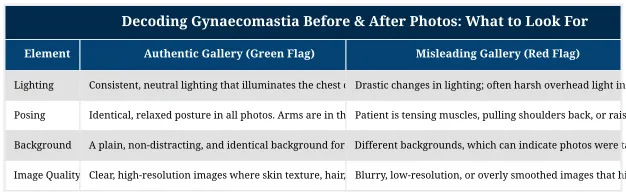 Decoding Gynaecomastia Before & After Photos: What to Look For